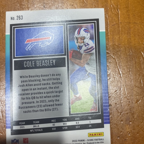 Nfl signed Cole Beasley card - Picture 2 of 2